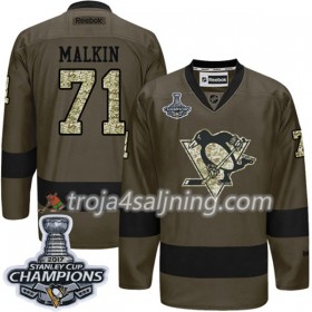 Pittsburgh Penguins tröja Evgeni Malkin 71 Adidas 2017-2018 Camo Grön 2017 Stanley Cup Champions Authentic - NHL Tröjor Herr